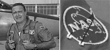 DFRC 3 inch NASA vector patch worn by John B> McKay